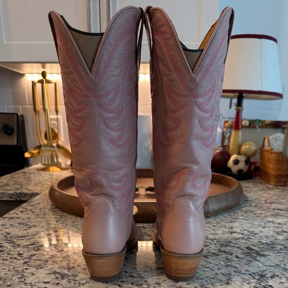 Tecovas Pink Heeled Boots - Picture 3 of 7